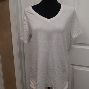 Time and Tru Ladies White Tshirt Size Large 12-14